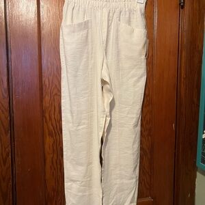 NWT a new day Cream Elastic Waist Pants XS